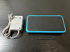 New Nintendo 2DS XL Console Black & Turquoise + Charger, Stylus, 4GB Homebrewed