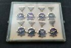 Aeroflot Pin Badge Airplanes 1960s-1970s Set of Soviet USSR Badges in Case