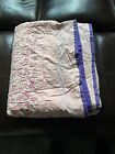 Vintage Pre-Owned Handmade Quilt -- Pink Floral (?) Front With Purple Backing