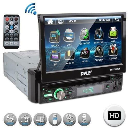 Pyle 7in. Touch Screen CD/DVD/MP3 Car Player w/USB AUX Receiver PLTS78DUB