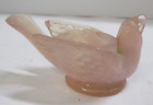 New ListingVintage Pink Dove Pigeon Bird Small Glass Candleholder