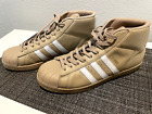 Adidas Original Pro Model CG5072 Khaki Tan High Leather Sneakers Mens USA 9.5
