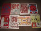 Lot of 8 CONCERT POSTERS San Francisco Poster Co. psychedelic  1960's music