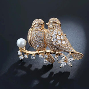 Shiny Rhinestone Classic Bird Brooch Scarf Pin Gift Banquet Accessories Women