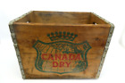 Vintage Wood Metal Reinforced Canada Dry Torrington Conn Shipping Crate Box