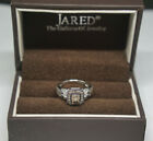 Jared LeVian Diamond Ring 14K White Gold Size 6 W/Box