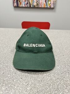 Balenciaga Forest Green Strap Hat