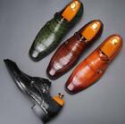 Men's Formal Dress Work Business Faux Leather Shoes Casual Monk Strap Oxfords