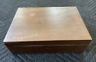Vintage Wooden Cigar Or Jewelry Box Hinged With Lid
