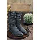 New ListingDingo Women - Size 7.5M - Vintage Black Slouch Cowboy Boots Style 17310
