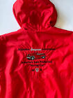Willys Hooded Zip Front Red Nylon Monogrammed Jeepster Large-Xl Unisex Jacket