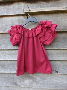 Milkmaid Top Burgundy Vintage Partners by Malco Modes San Francisco Small