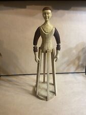 Antique Vintage Wooden Santos Cage Doll Articulated Mannequin Oddities 17” Tall