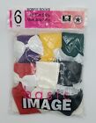 Vintage Basic Image 6 Pair Bobby Bobbie Socks NEW Colorful sock size 5-6.5 USA