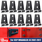 10pcs Hood & Door Hinge Cover For 2007-2017 Jeep Wrangler JK JKU Car Accessories (For: Jeep Rubicon)