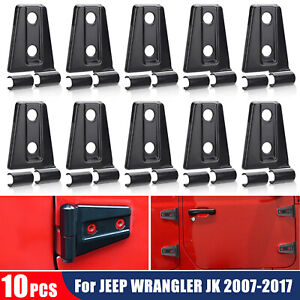 10pcs Hood & Door Hinge Cover For 2007-2017 Jeep Wrangler JK JKU Car Accessories (For: Jeep)