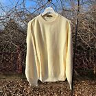 Vintage Andrew Rohan Sweater Knit Yellow Solid Pullover Long Sleeve 90s Grandpa