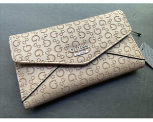 Guess Wallet Buoso SLG SE765351 Taupe Woman Purse Clutch Trifold Brand New