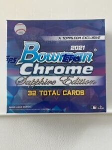2021 Bowman Chrome Sapphire Edition Baseball Factory Sealed Box Free Shipping