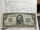 New Listing1934 DGS $50 Dollar note. NEW YORK District