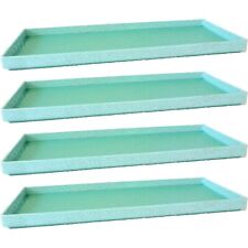 Lot of 4 Martha Stewart Home Office Stack + Fit  Shagreen Tray (Teal Blue) 13267