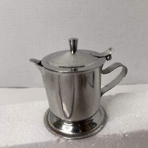 Vollrath 5oz Stainless Steel Creamer Hinged Lid Mirror Finish 46205 Personal