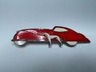 ANTIQUE ART DECO ENAMEL ROADSTER AND GREYHOUND...SIGNED W/MARKS