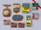 Soviet Aeroflot badge vintage Lot 10x USSR civil Aviation Russian Airlines pins