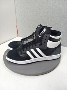 Adidas Top Ten RB Black White Gray Hi Top Basketball Sneakers Shoes Mens Sz 10
