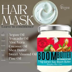 BOOM Butter Hair Care 7 Best Oil Mixture %100 Original 6.4oz - 190ml Herbal