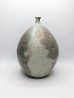 New Listing✨ 1998 Brent Skinner Bulbous Green Raku Bud Weed Vase Signed Studio Art Pottery