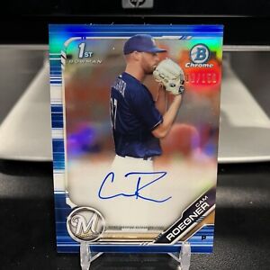 2019 Bowman Chrome Prospects Blue Refractor /150 Cam Roegner #CPA-CR Auto
