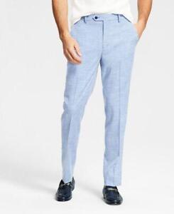 Alfani Men's Slim-Fit Stretch Suit Pants Blue 32 x 30