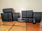Vintage Panasonic stereo system with receive, speakers, subwoofer, remote, wires