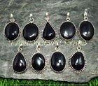 Black Onyx Gemstone Ethnic Handmade 50pcs Pendant Lots For Woman