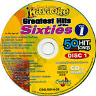 THE SIXTIES HITS KARAOKE CHARTBUSTER 5014 CD+G NEW 3 DISC IN WHITE SLEEVES