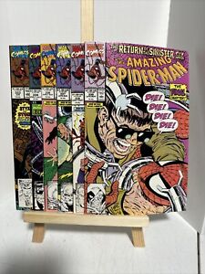 Lot Of 6- The Amazing Spider-Man #333, 334, 336, 337, 338 & 339 Marvel 1990