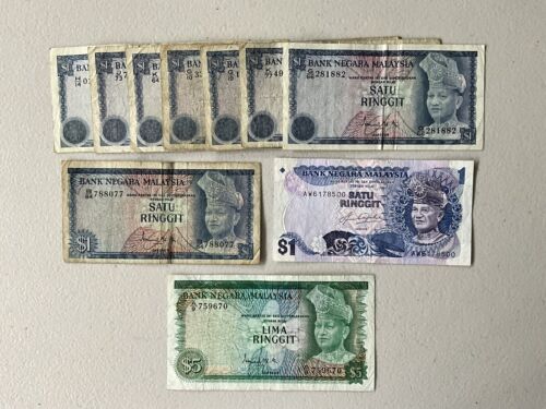 New ListingLOT OF 10 MALAYSIA BANK NOTES.