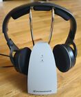 Sennheiser HDR 120 Wireless Headphones w/ Transmitter Cables Dock Tested Working