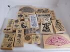Lot 28 Wood Mounted Asian Japan Orient Rubber Stamps Many High End Makers