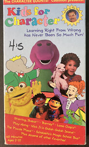 Vintage 1990's Rare Kids for Character VHS, Barney, Lamb Chop, Tom Selleck