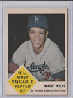 1963 Fleer baseball #43 Maury Wills rookie card Vg-Ex Los Angeles Dodgers