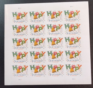 Scott # 5635, Happy Birthday -  Pane of 20 Forever Stamps - 2021 - MNH