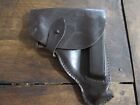 Russian Style Leather Right Hand Belt Hip Flap Holster for Makarov PM Mag Pouch