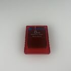 Sony PlayStation 2 PS2 Memory Card Unit 8MB Clear Red Official SCPH-10020 TESTED