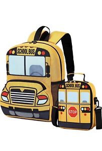 School bus Backpack and Lunch Bag For Toddler