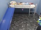 DHP Junior Metal Loft Bed With Slide, Silver With Blue Slide