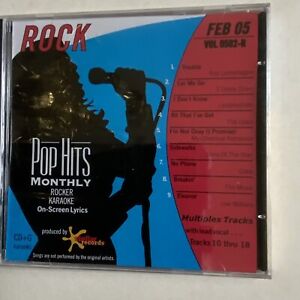 Pop Hits Monthly Karaoke  Feb 05 Rock Vol. 0502-R CD New