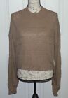 Abound Women's Textured Long Sleeve Crop Sweater In Tan Dale Large