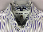 Tommy Hilfiger Men's Causal Shirt Button Down Blue Stripe Size 17 34/35